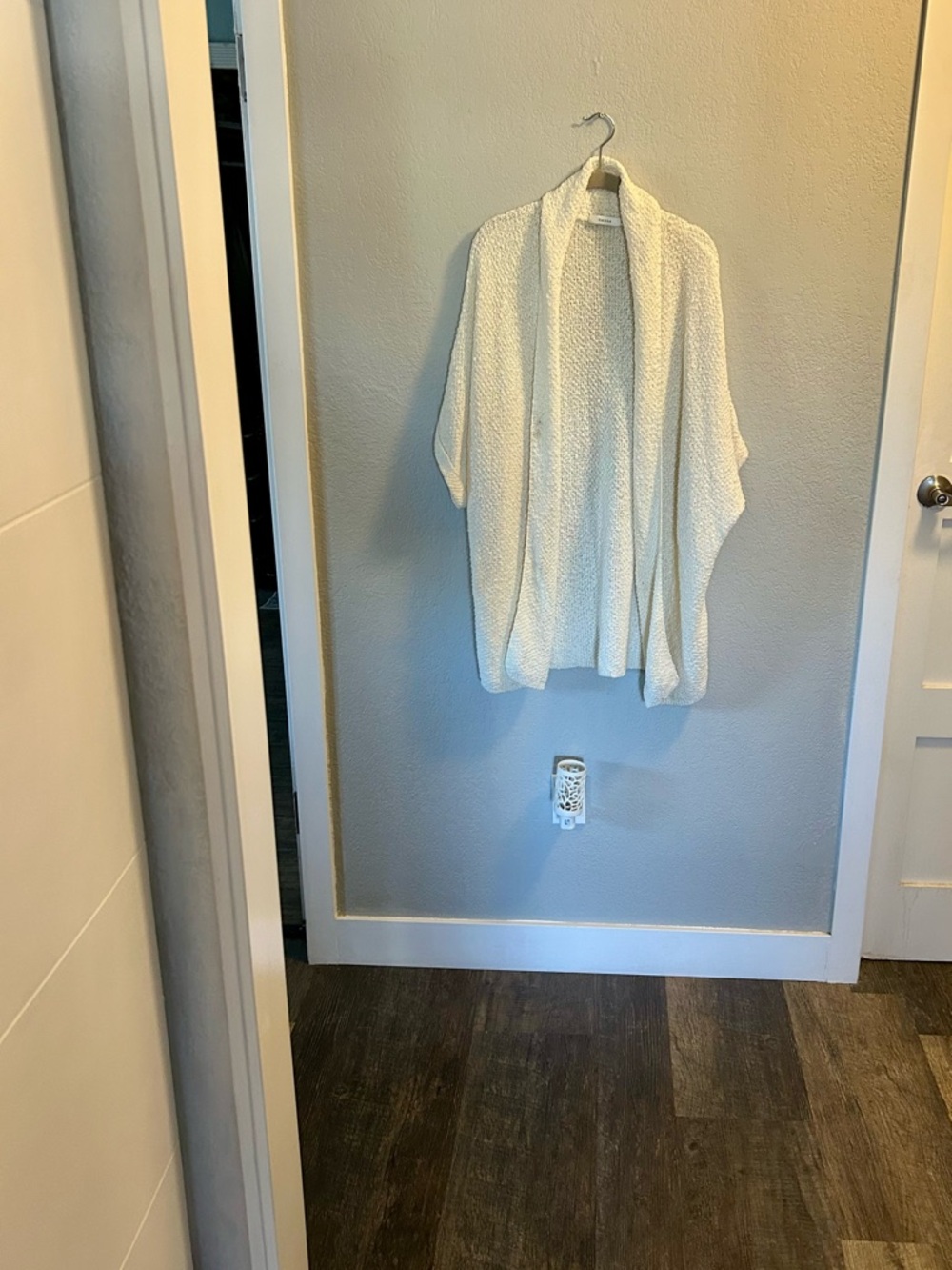 Talula Ivory Open-Weave Knit Cardigan
